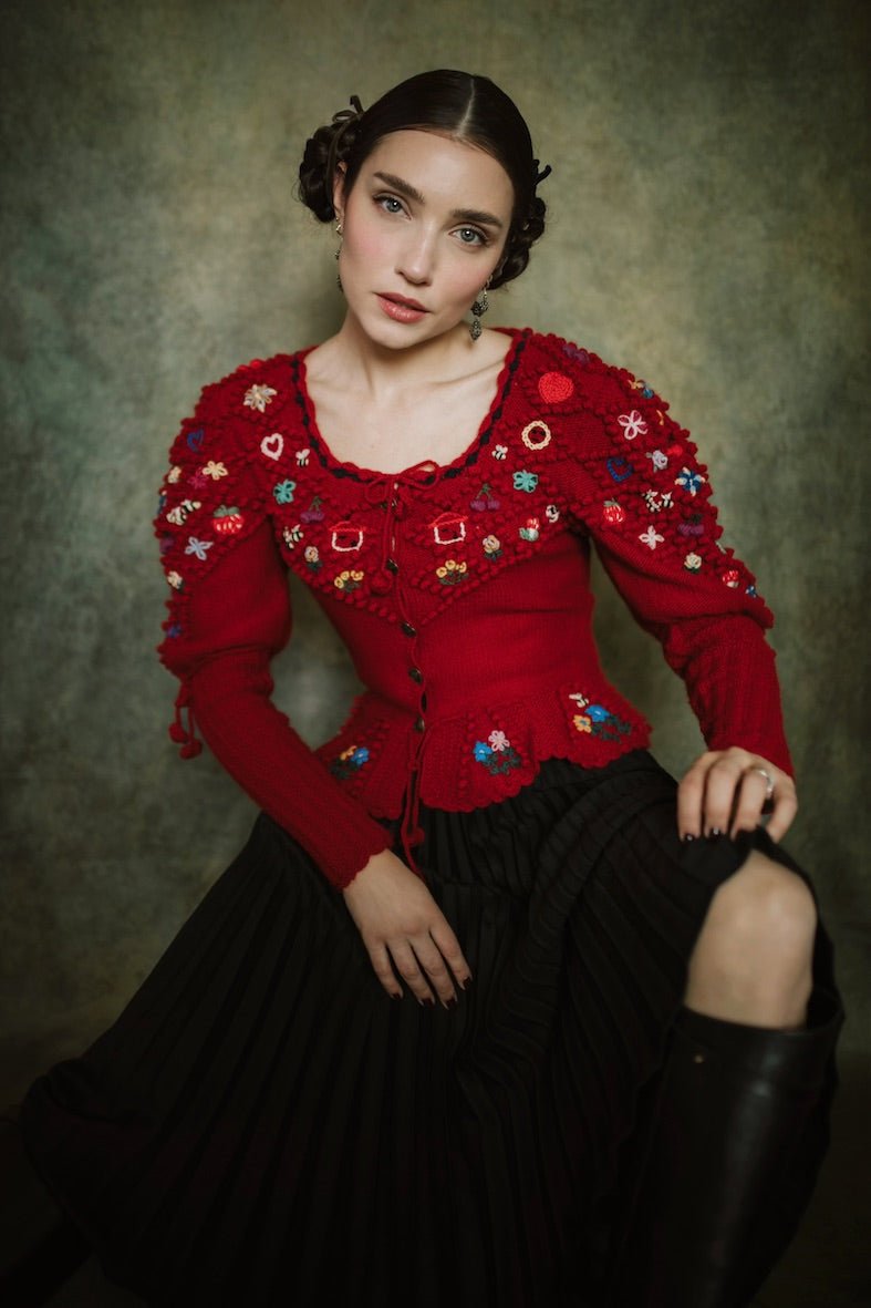 The Lena Hoschek × Michaela Buerger Cardigan: A Hand-Embroidered Celebration of 20 Years of Craft - MICHAELA BUERGER
