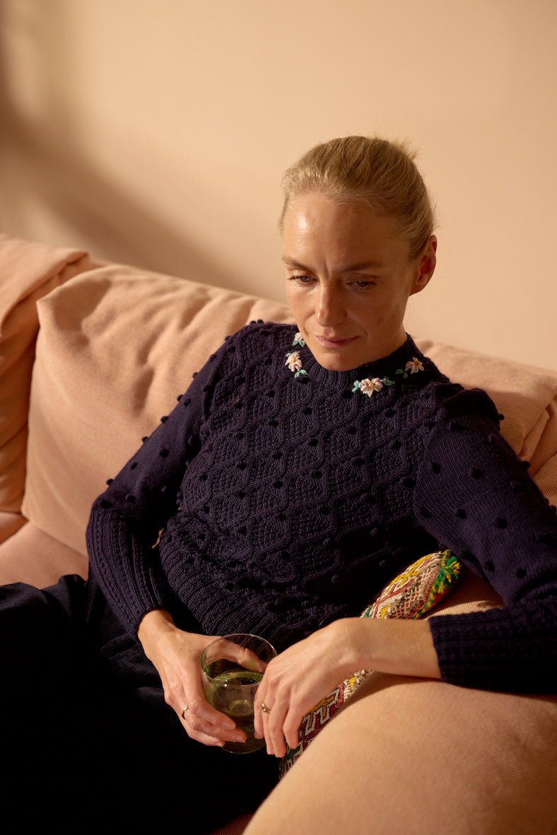 BURSCHI Sweater in Dark Blue - MICHAELA BUERGER