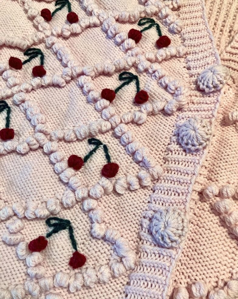 NELLIE Hand - Knitted Merino Wool Cardigan in Light Pink - MICHAELA BUERGER