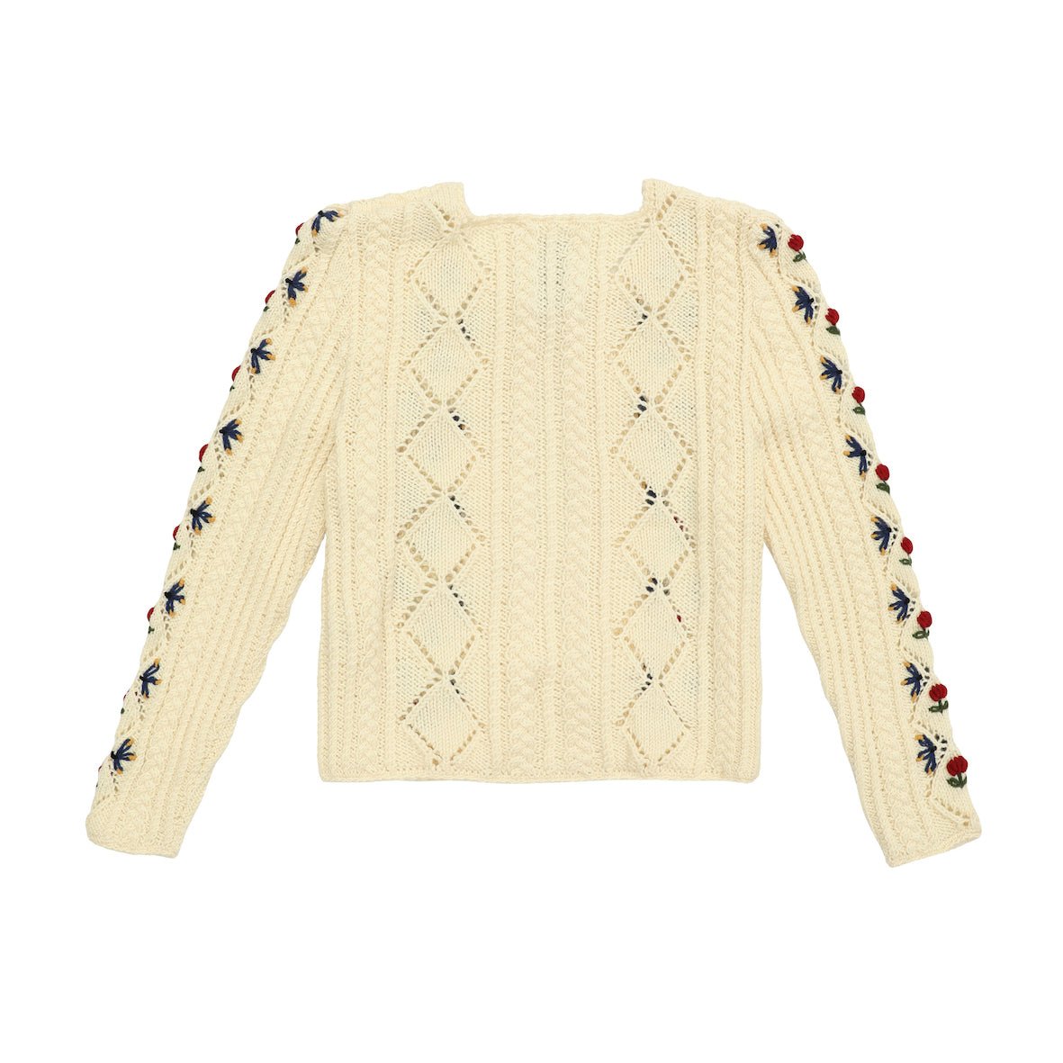 JOHANNA Spencer Cardigan – Hand - Knitted Embroidered Wool - MICHAELA BUERGER