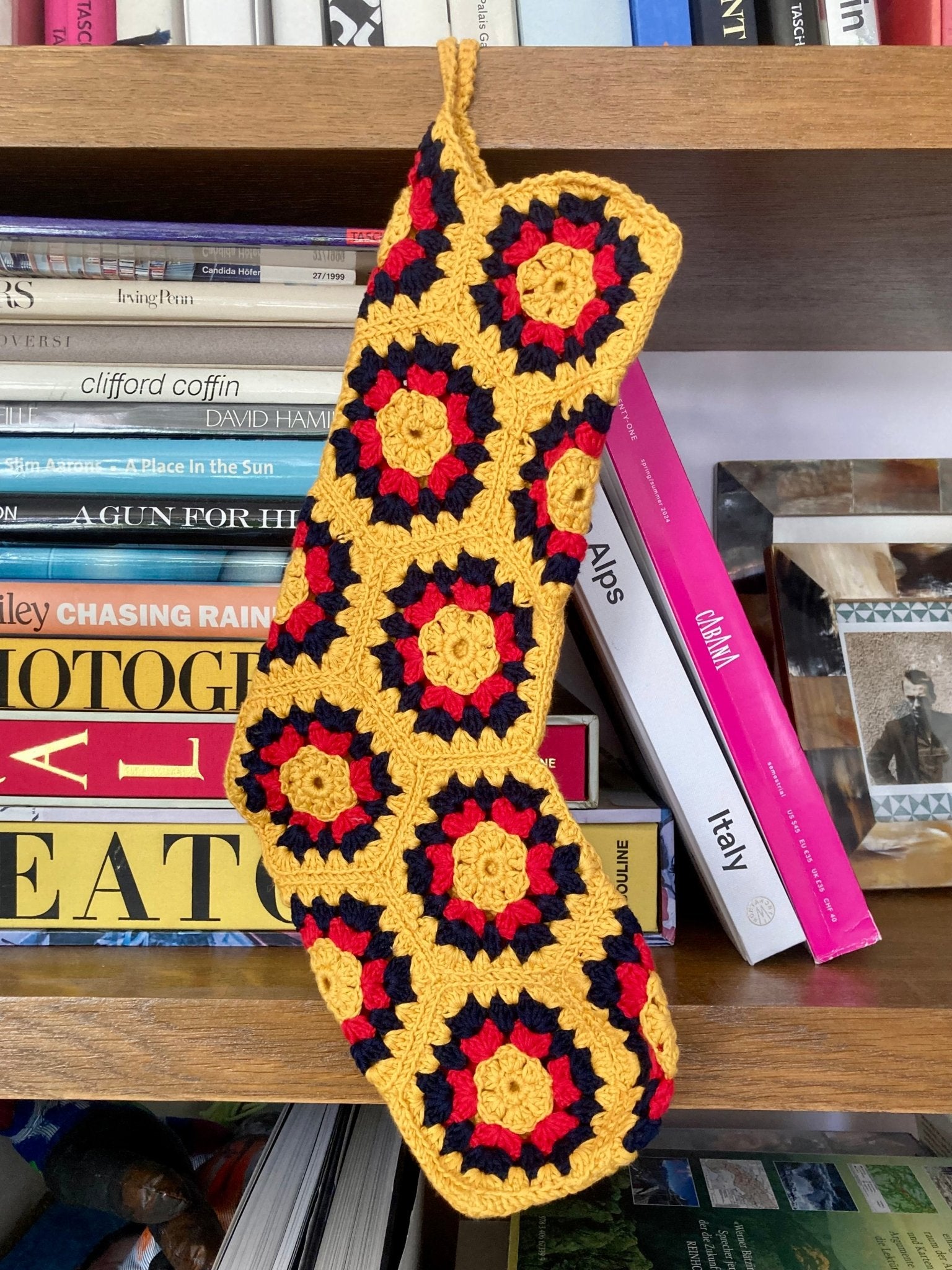 Heirloom Granny Square Christmas Stocking – Golden Midnight - MICHAELA BUERGER