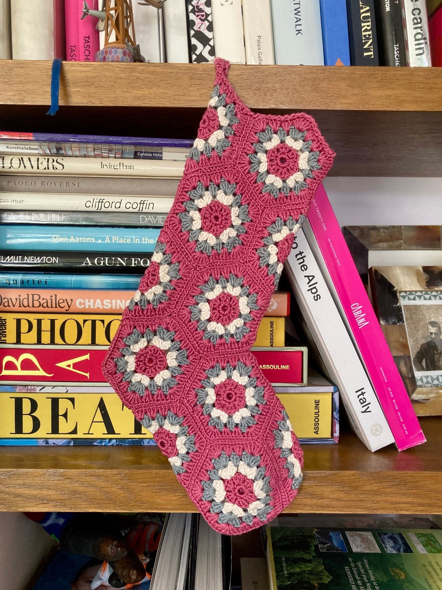 Heirloom Granny Square Christmas Stocking – Winter Berry - MICHAELA BUERGER