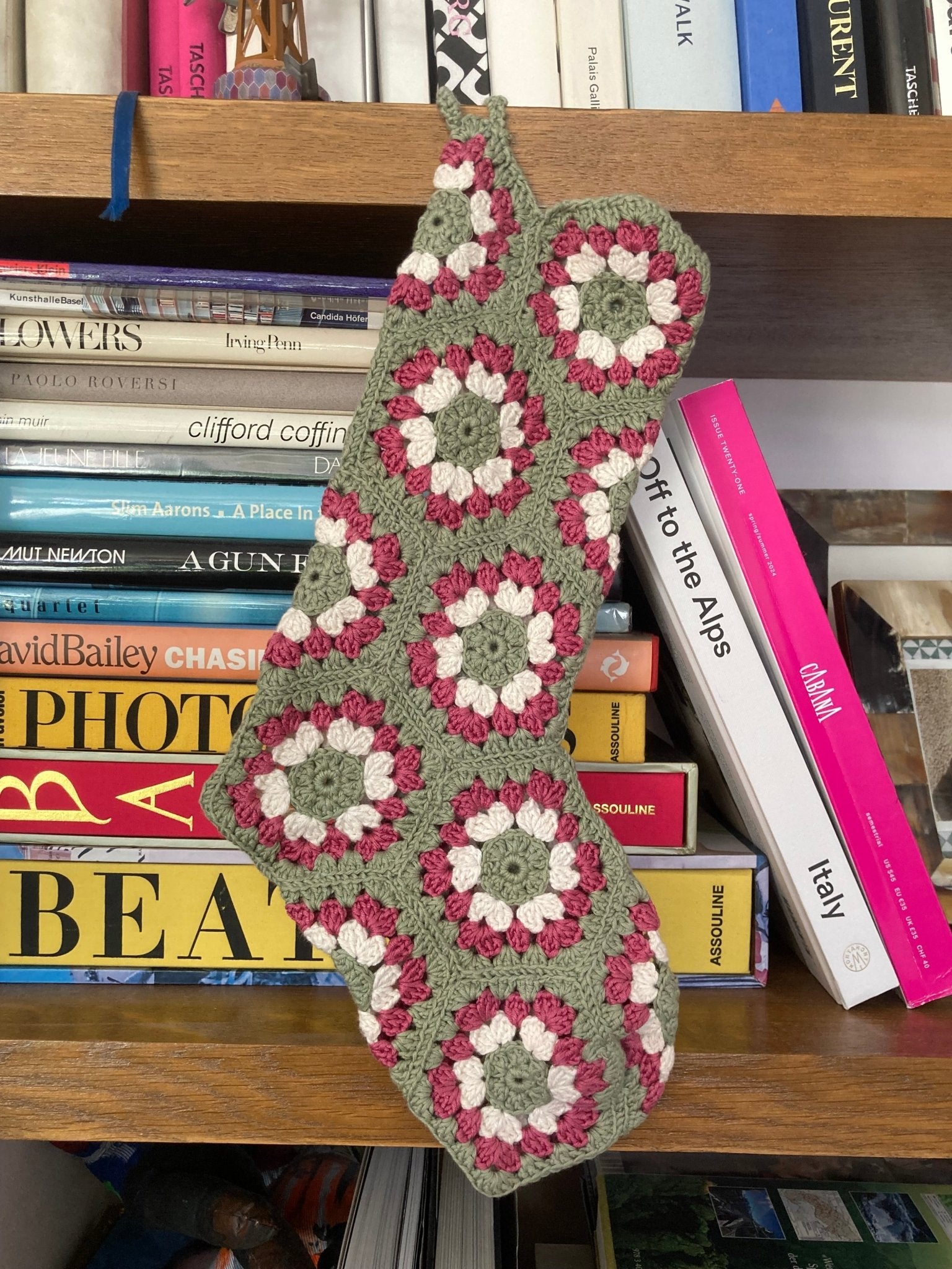 Heirloom Granny Square Christmas Stocking – Alpine Rose - MICHAELA BUERGER