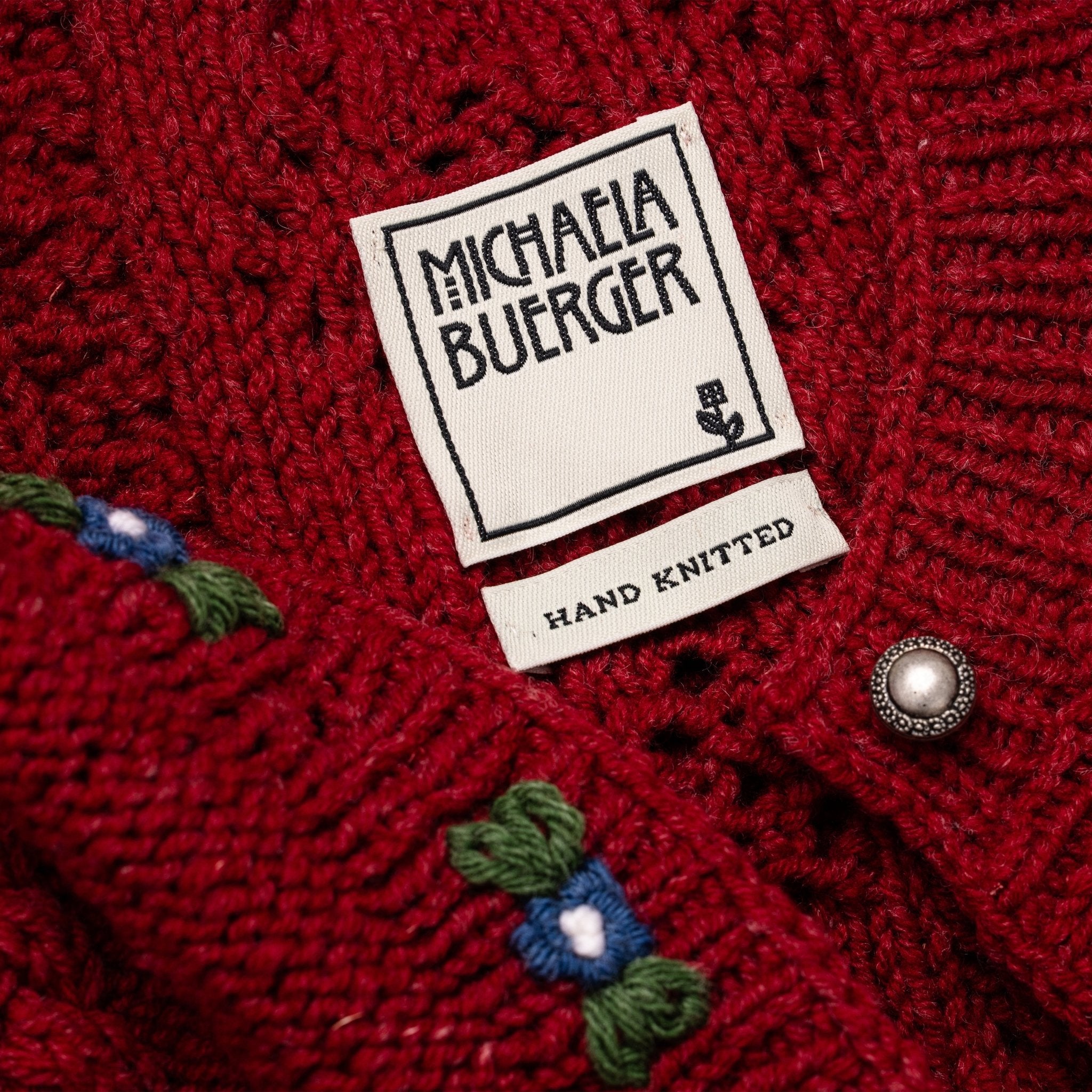 THEKLA Cardigan – Handknit Lambswool | Michaela Buerger Alpine