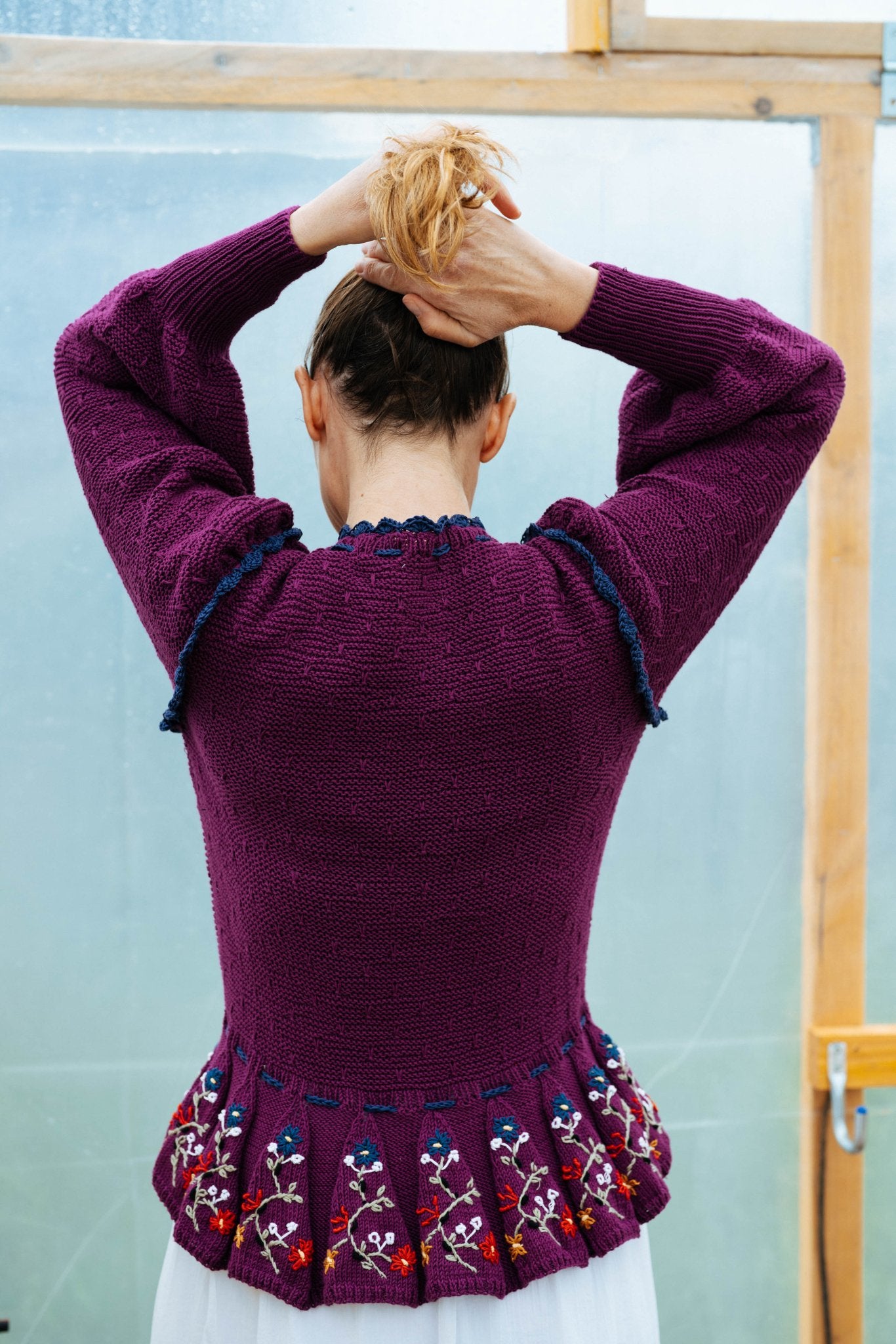Alma Cardigan - Plum Organic Cotton - MICHAELA BUERGER