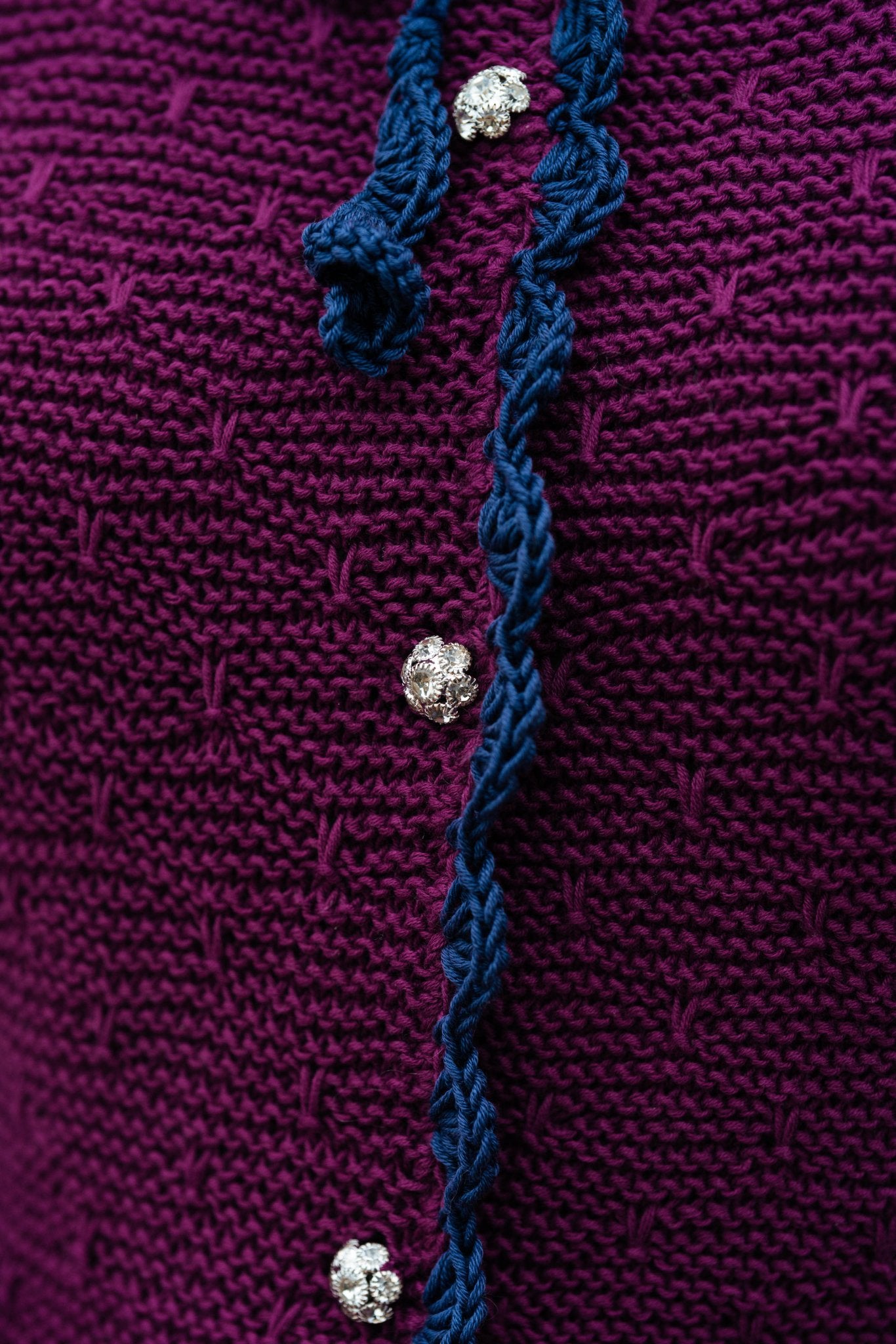 Alma Cardigan - Plum Organic Cotton - MICHAELA BUERGER