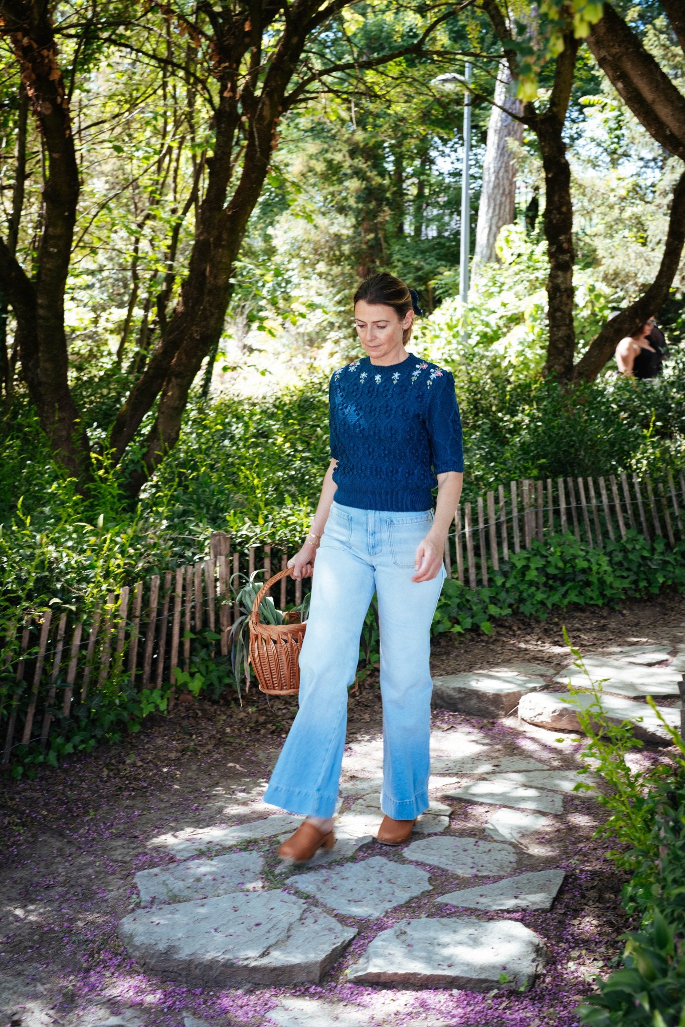 Delia Jumper Alpine Blue - Hand - Knitted Mercerized Cotton Summer Knit - MICHAELA BUERGER