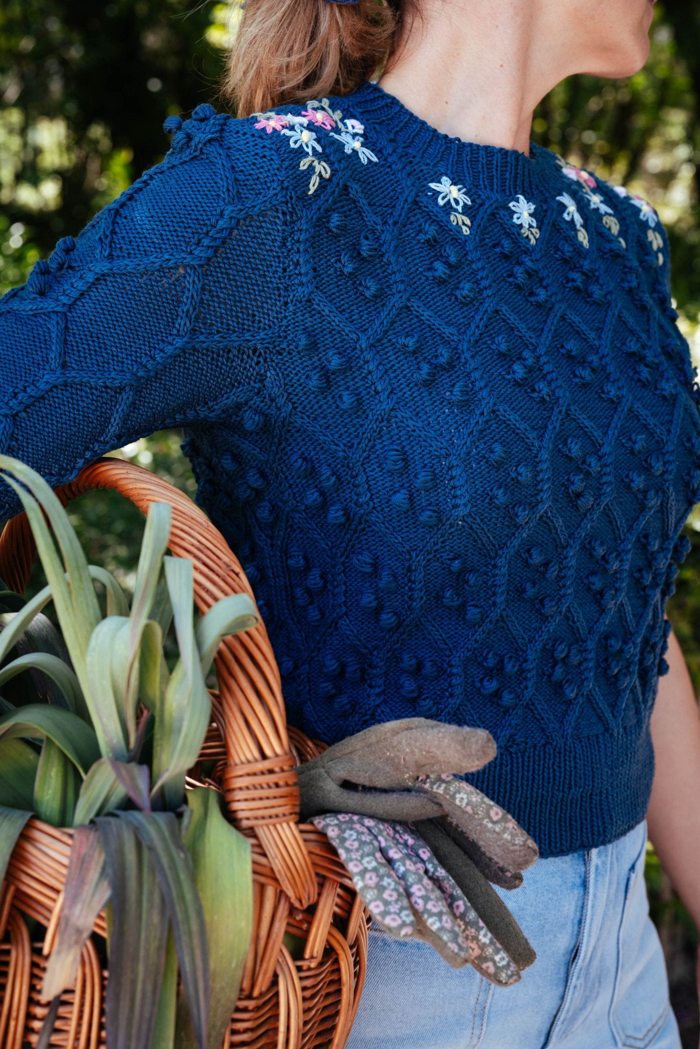 Delia Jumper Alpine Blue - Hand - Knitted Mercerized Cotton Summer Knit - MICHAELA BUERGER