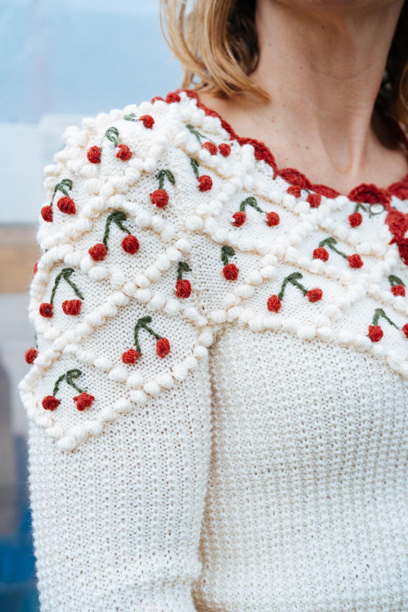 Ernestine Cardigan Cream Mercerized Cotton | Handknitted