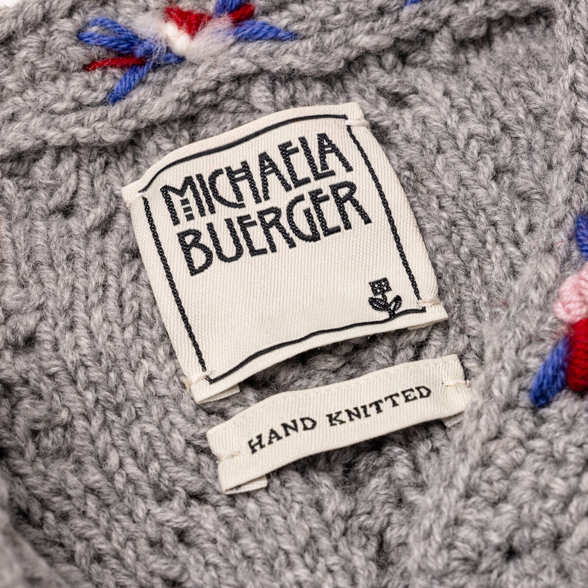 luxury handknit cardigan natural grey