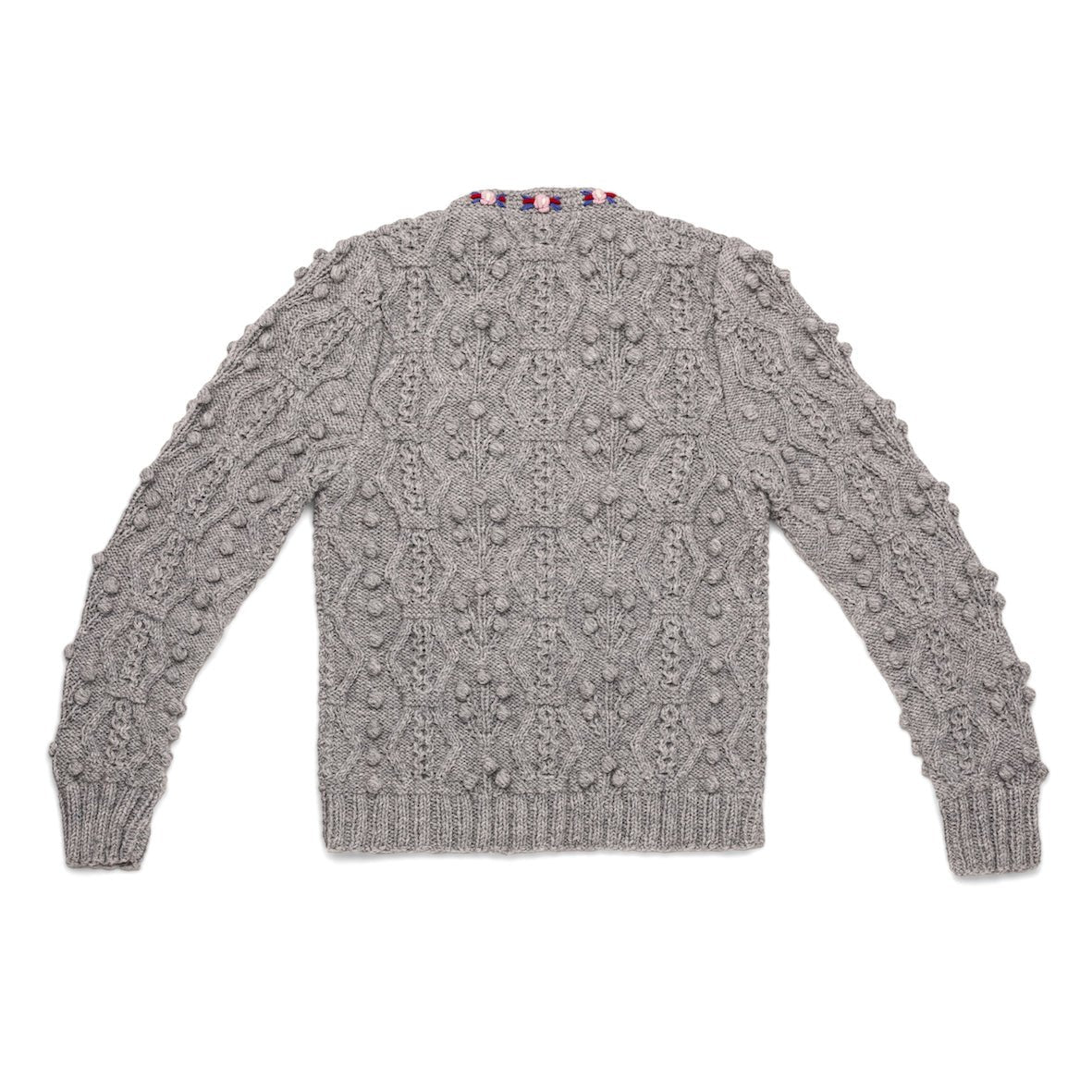 luxury handknit cardigan natural grey