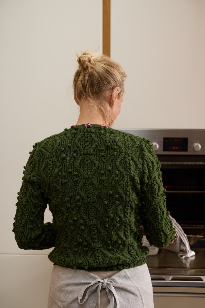 textured alpine knit cardigan women