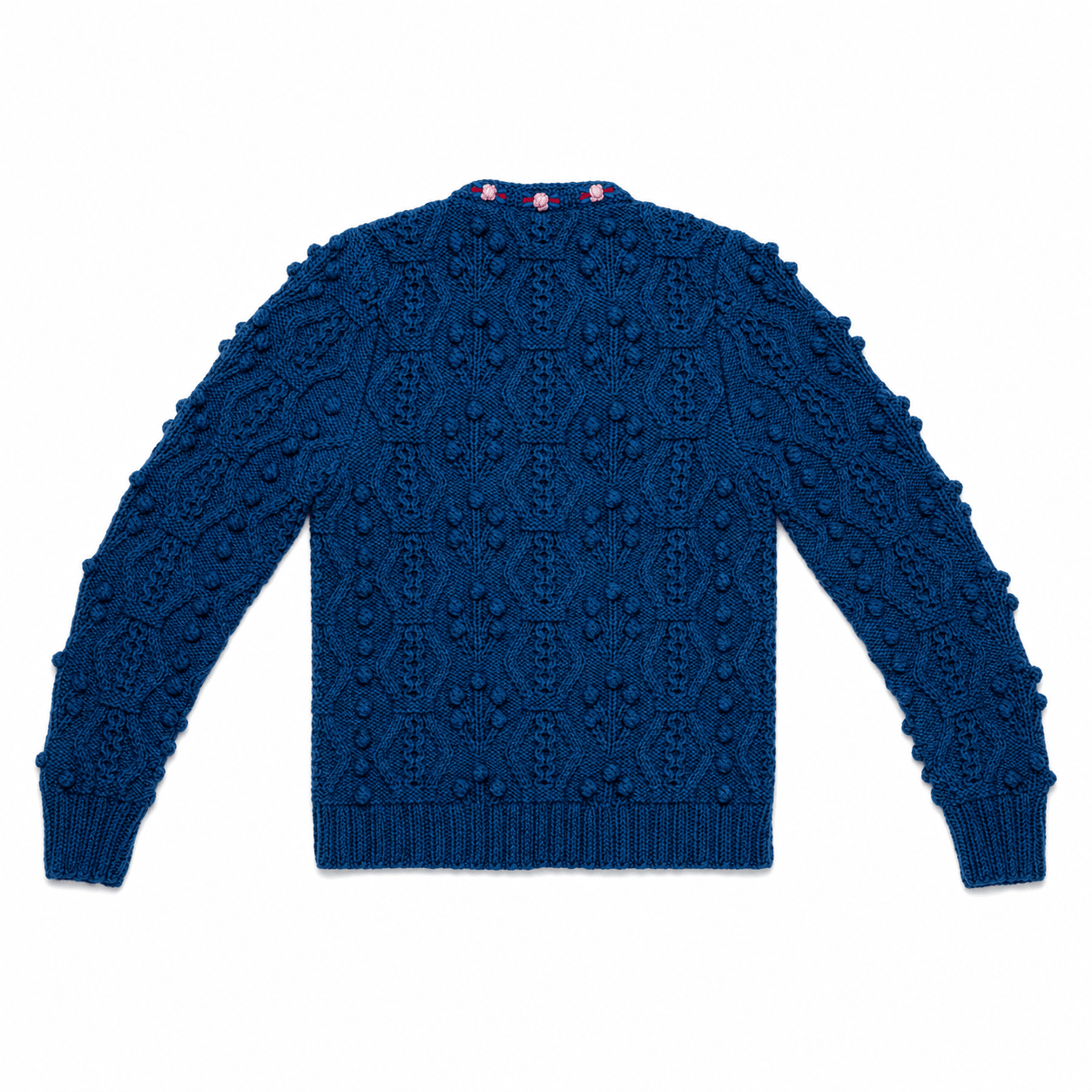 Finny Cardigan Alpine Sky Blue – Hand‑Knitted Organic Cotton - MICHAELA BUERGER