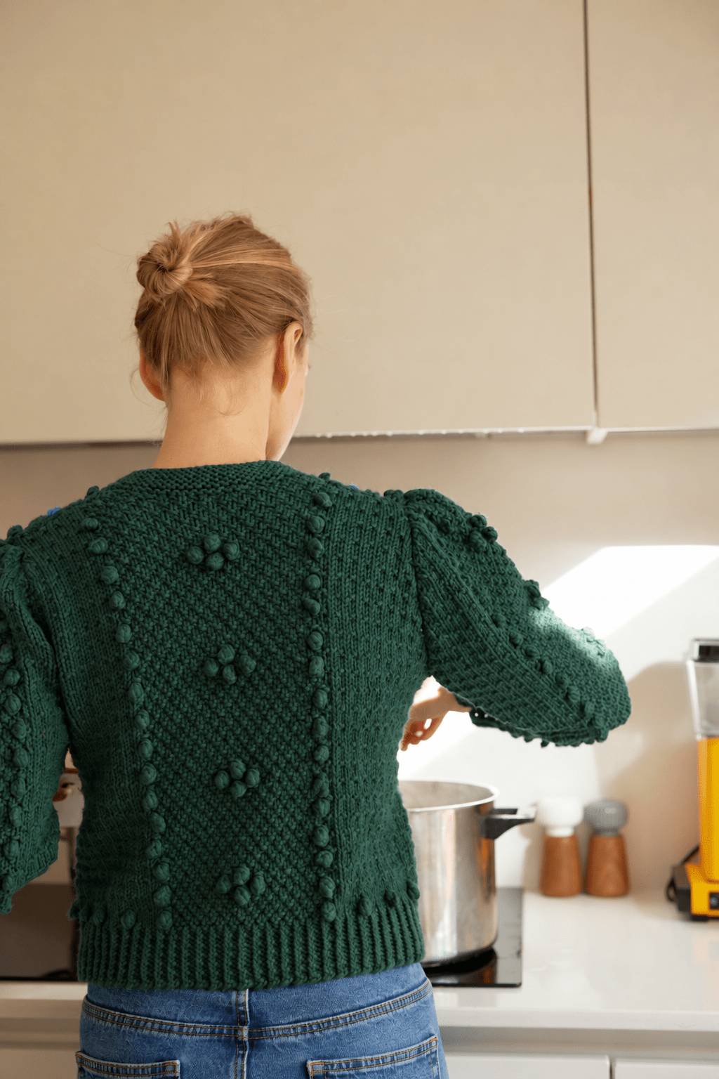 Polly Handknitted Merino Wool Cardigan - Pine Green - MICHAELA BUERGER