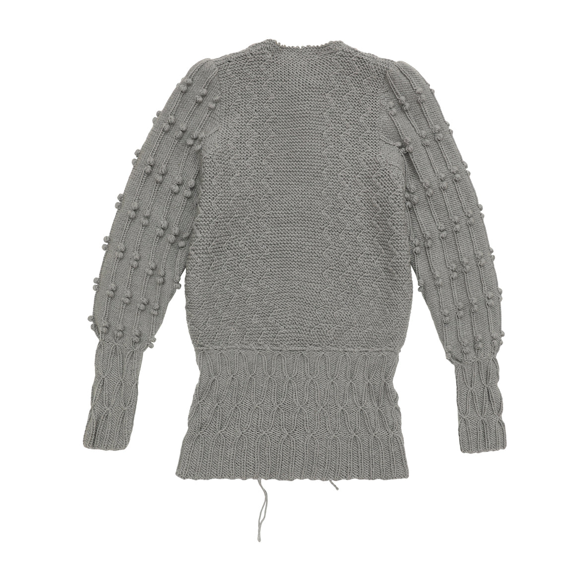 Artisan merino wool knit structure on Seraphina cardigan