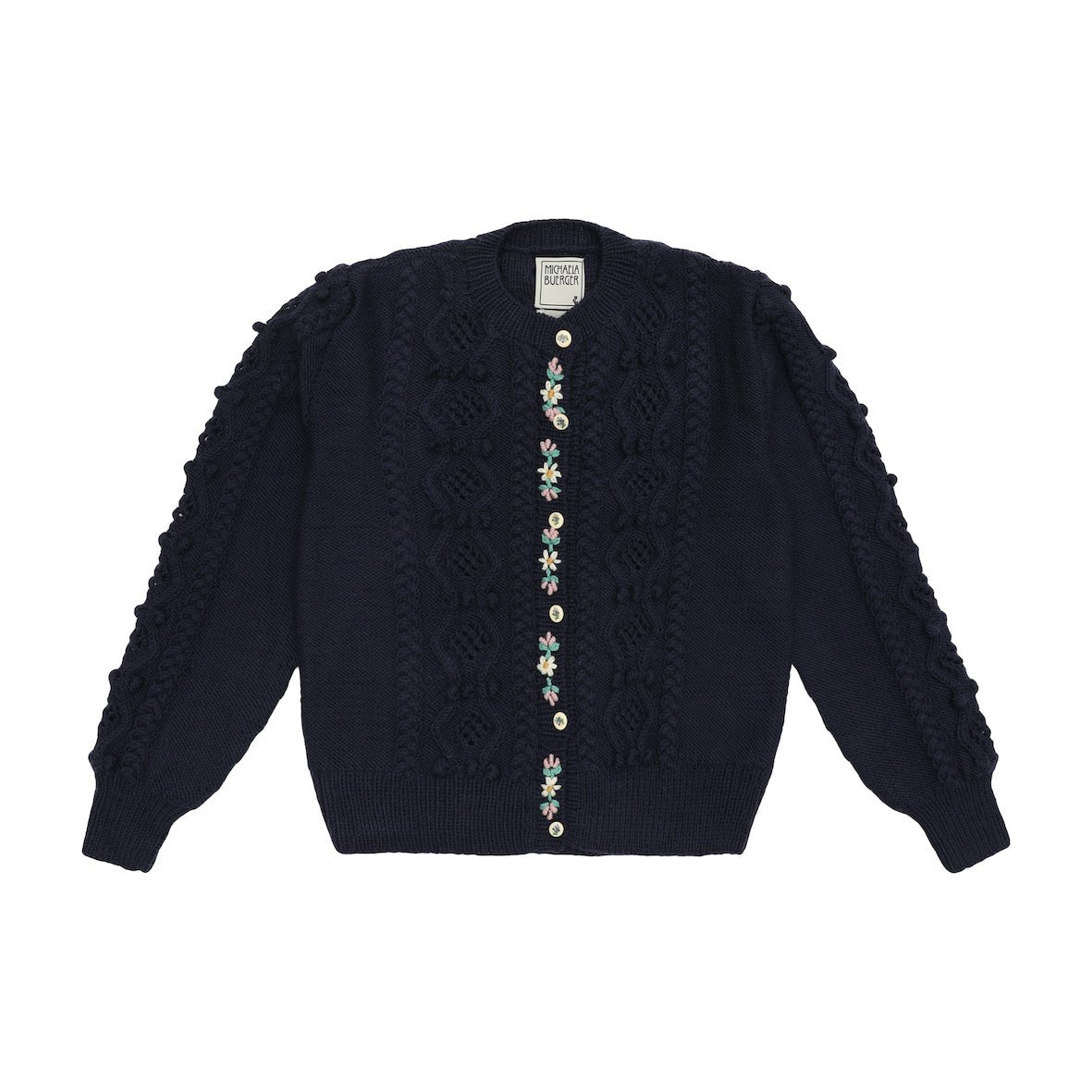 embroidered handknit cardigan women